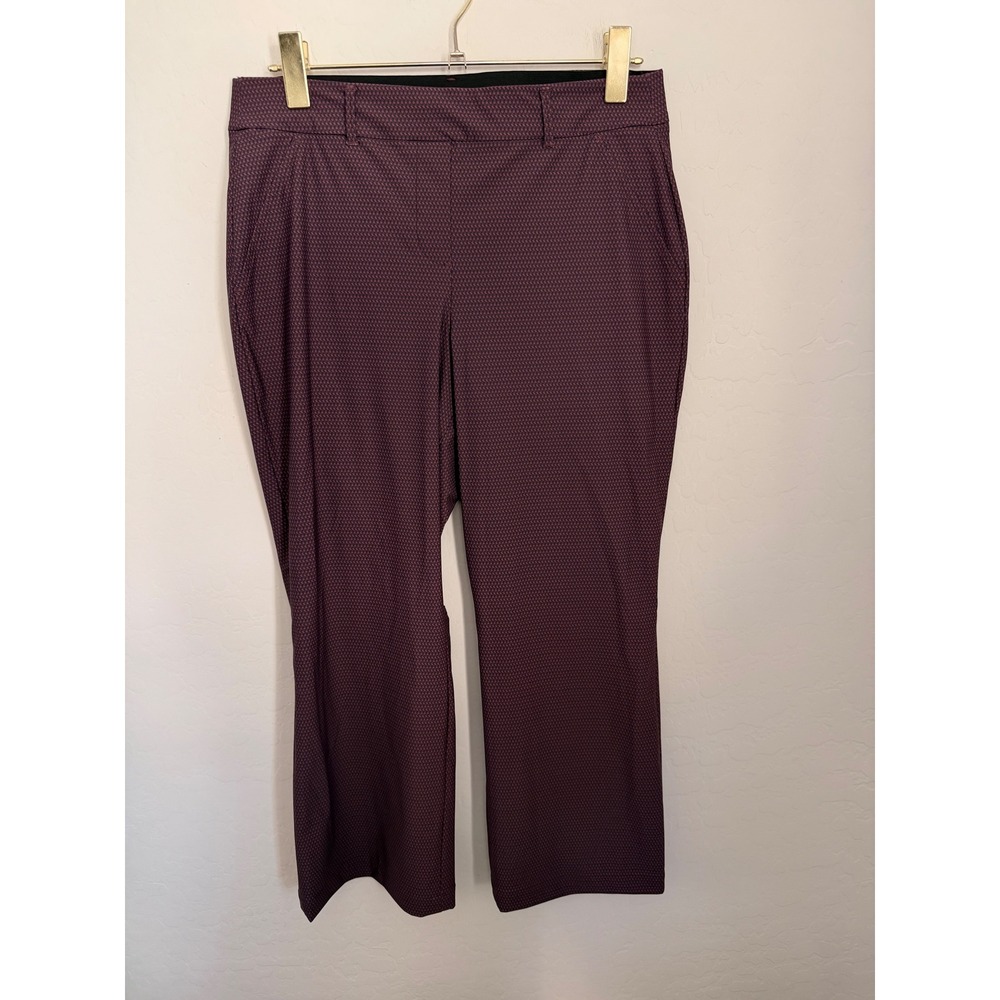 Spanx The Perfect Pant Burgundy Black Micro Dot Petite Large L/G Shapewear